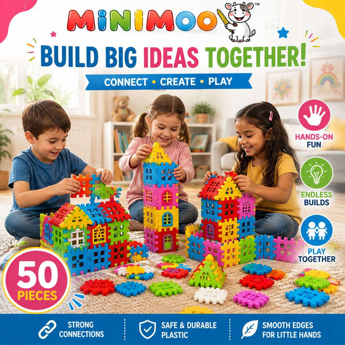 House Building Blocks Set for Kids