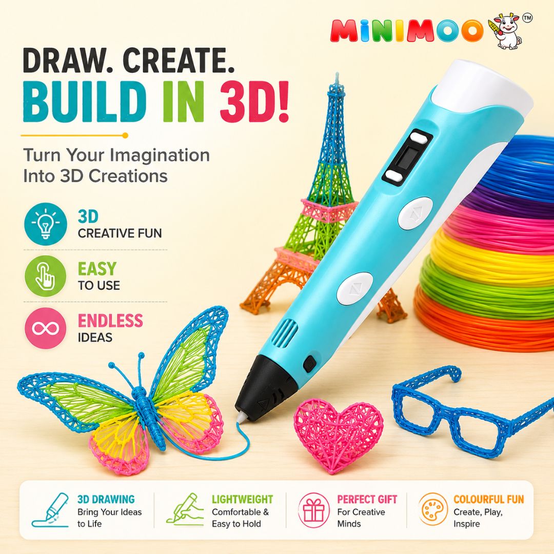 3D Printing Pen for Kids & Adults | Adjustable Speed & Temperature | PLA & ABS Compatible | Creative DIY Art & Craft Pen