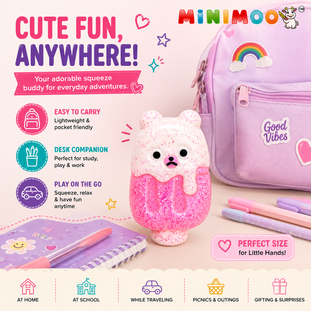 Cute Squishy Toy  Soft & Satisfying Squeeze Toy