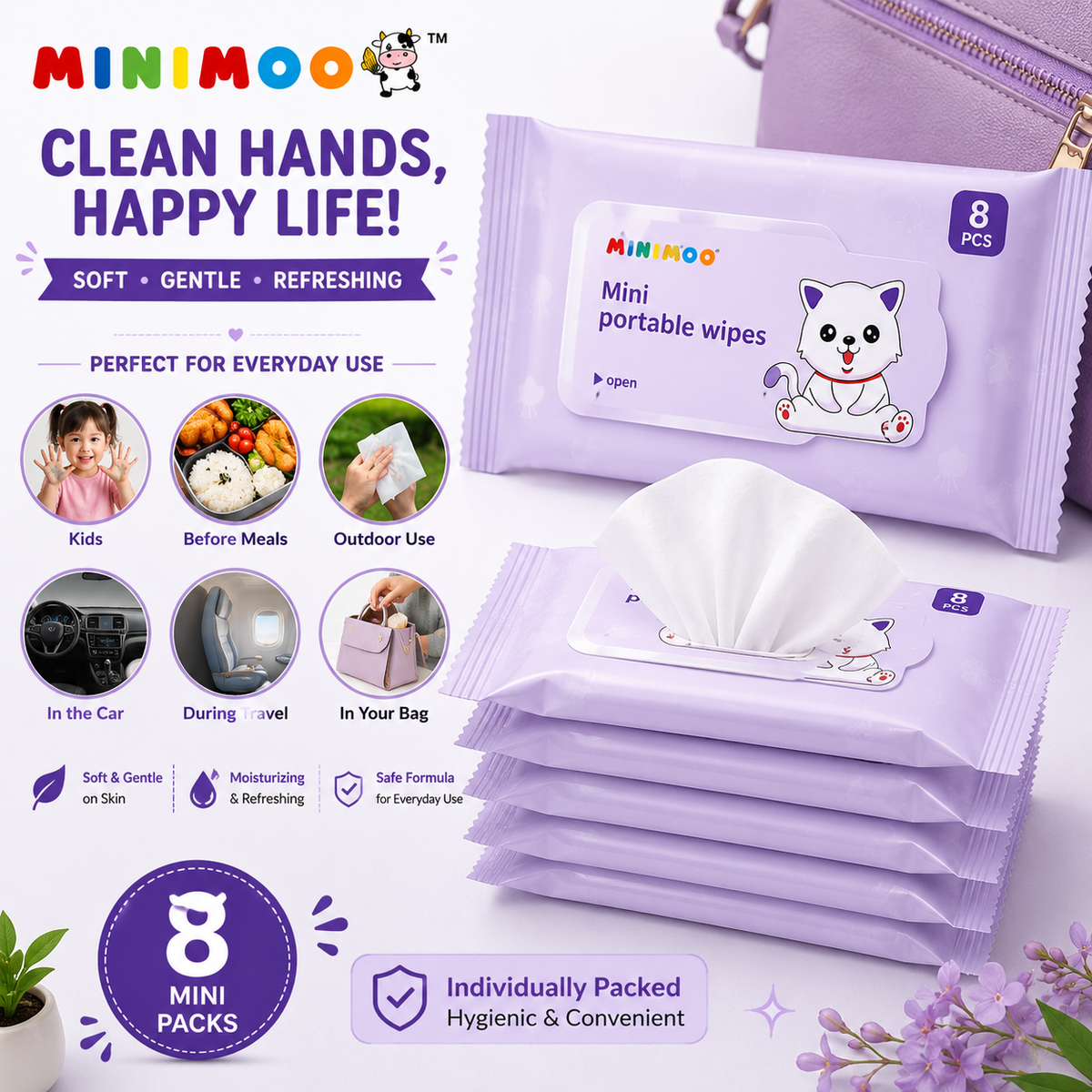 Wet Wipes – Pack of 8
