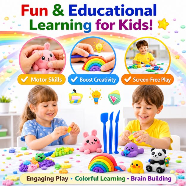 Air Dry Clay, Colorful Children Soft Clay,  Pack of 36