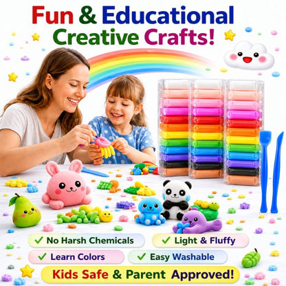 Air Dry Clay, Colorful Children Soft Clay,  Pack of 36