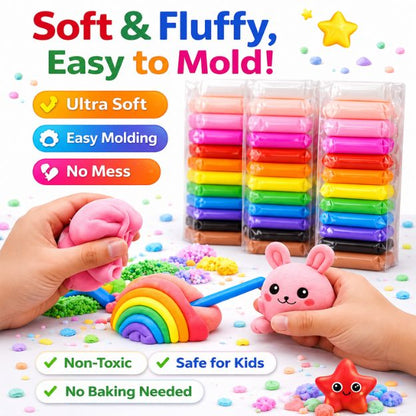 Air Dry Clay, Colorful Children Soft Clay,  Pack of 36