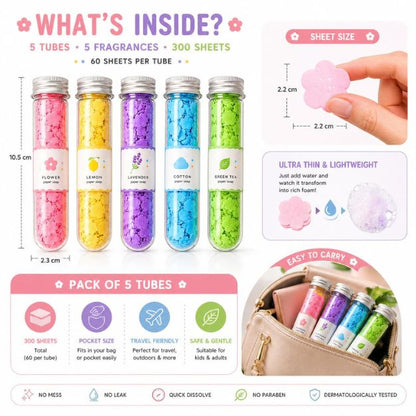 Minimoo Paper Soap Sheets Pack of 5 Tubes