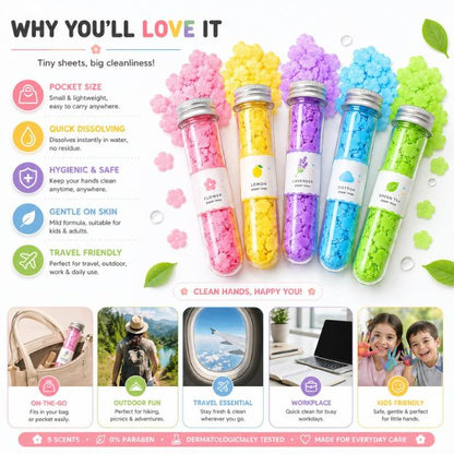 Minimoo Paper Soap Sheets Pack of 5 Tubes