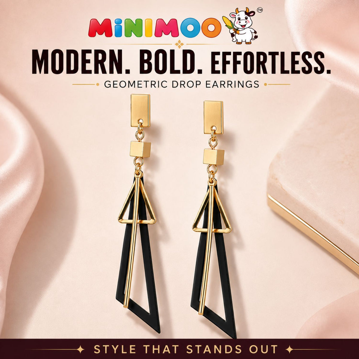 Geometric Drop Earrings - Modern. Bold. Effortless.