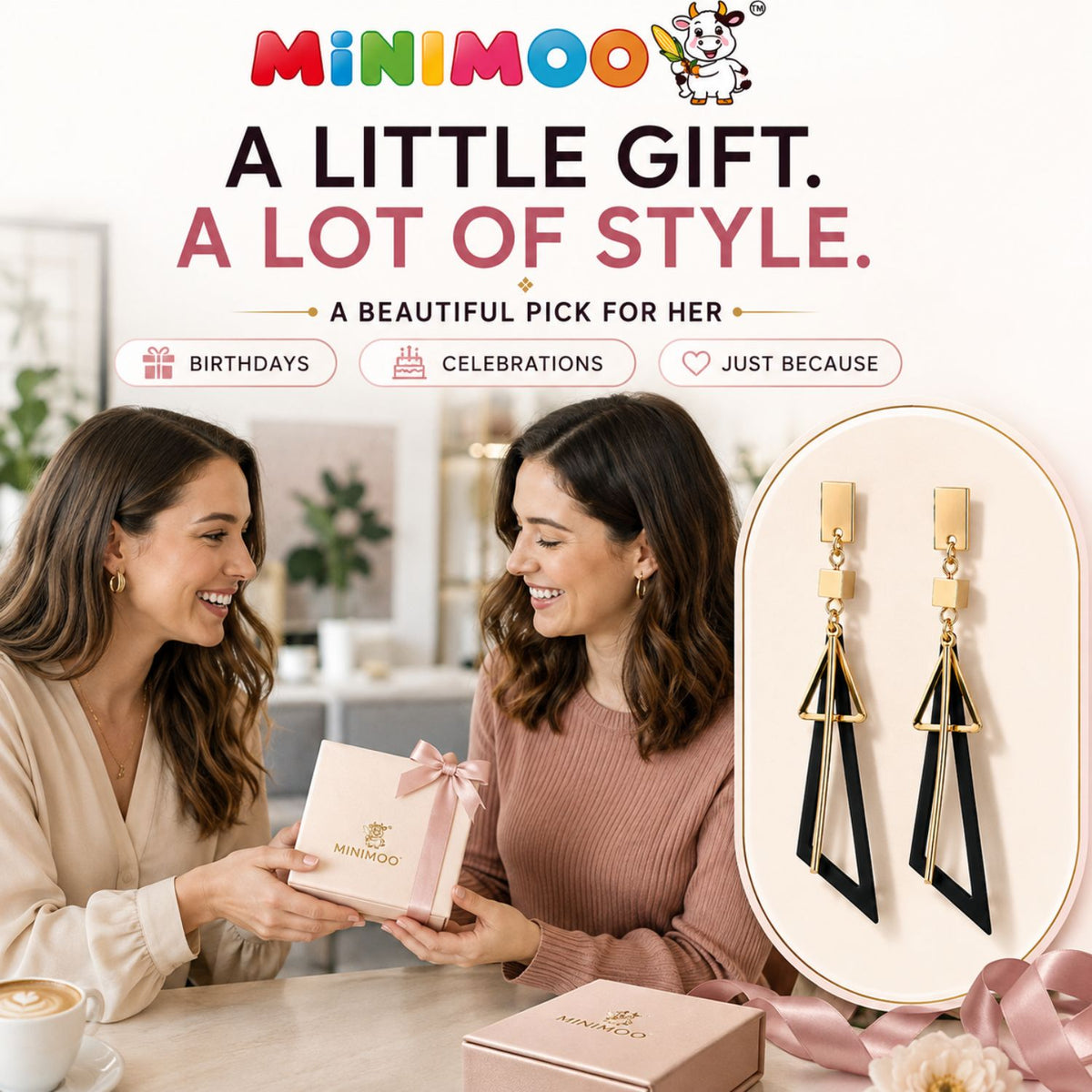 Geometric Drop Earrings - Modern. Bold. Effortless.