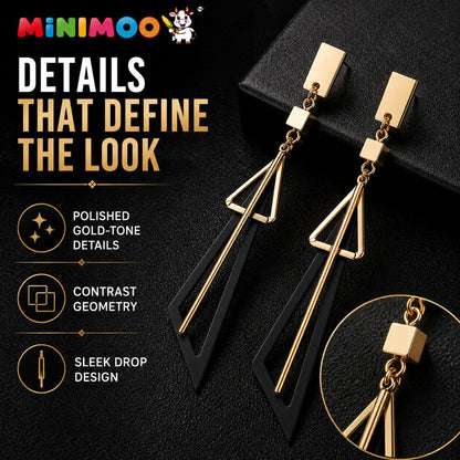 Geometric Drop Earrings - Modern. Bold. Effortless.
