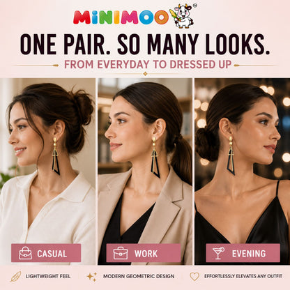 Geometric Drop Earrings - Modern. Bold. Effortless.