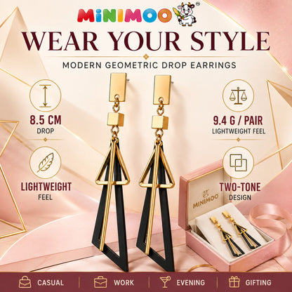 Geometric Drop Earrings - Modern. Bold. Effortless.