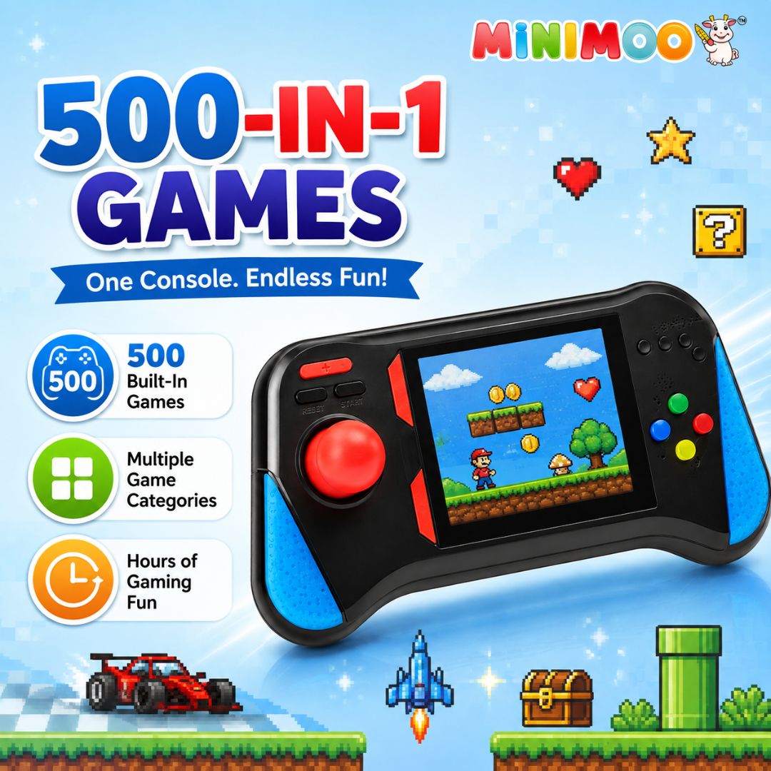 500-in-1 Handheld Joystick Game Console 500 Games. One Console