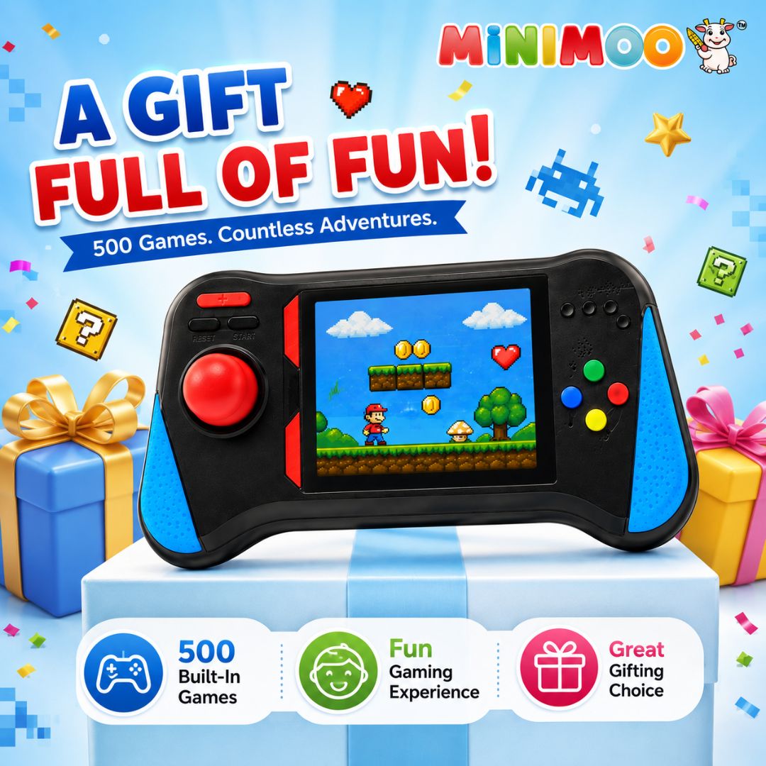 500-in-1 Handheld Joystick Game Console 500 Games. One Console
