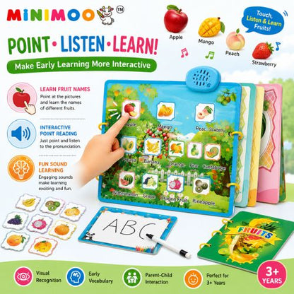 Interactive Point Reading Fruit Learning Toy for Kids 3+ Years