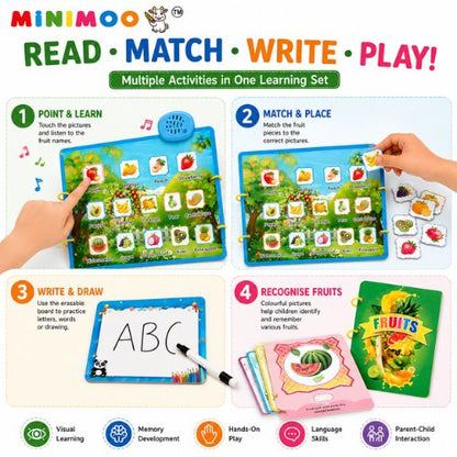 Interactive Point Reading Fruit Learning Toy for Kids 3+ Years