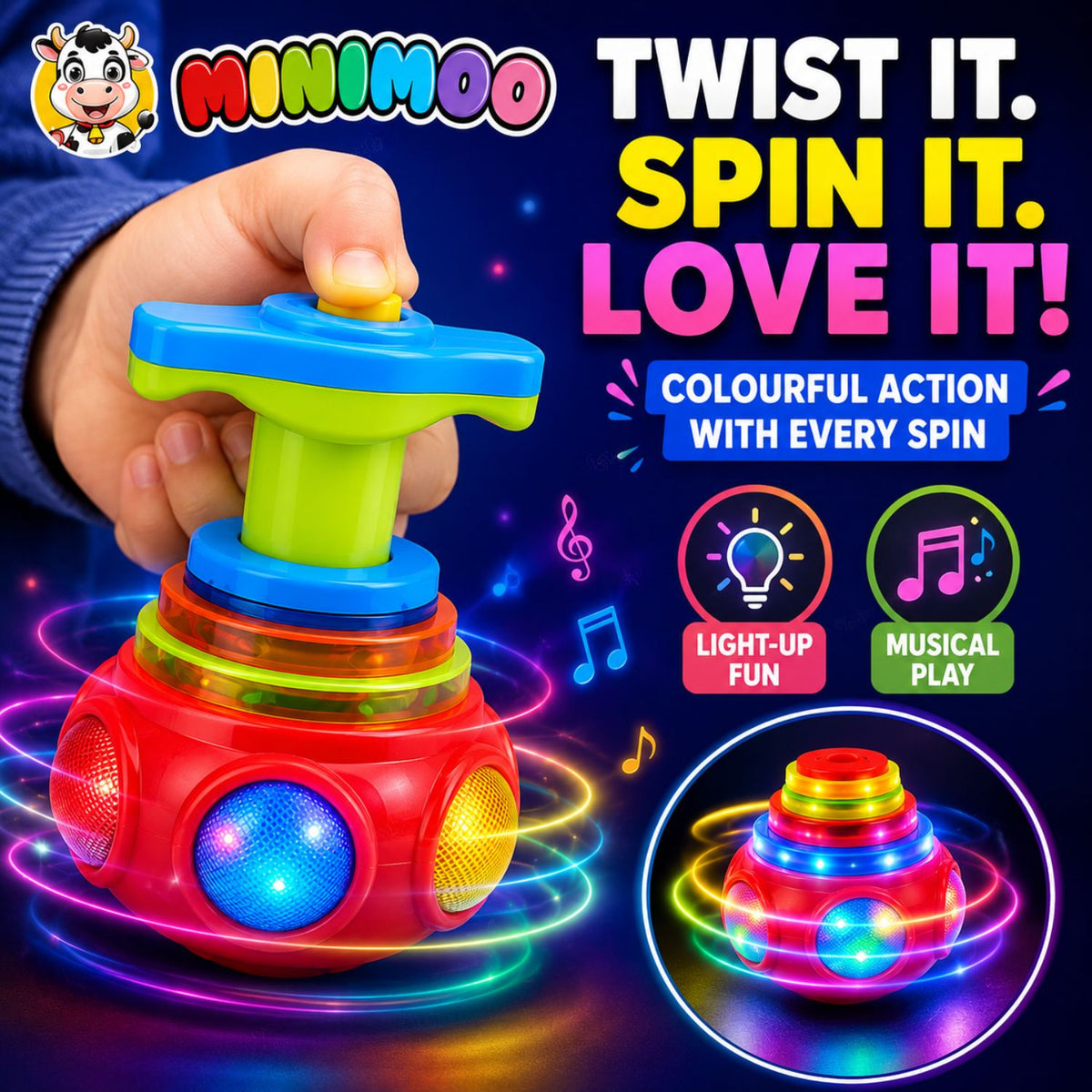 Magic Spinning Musical Lattoo.