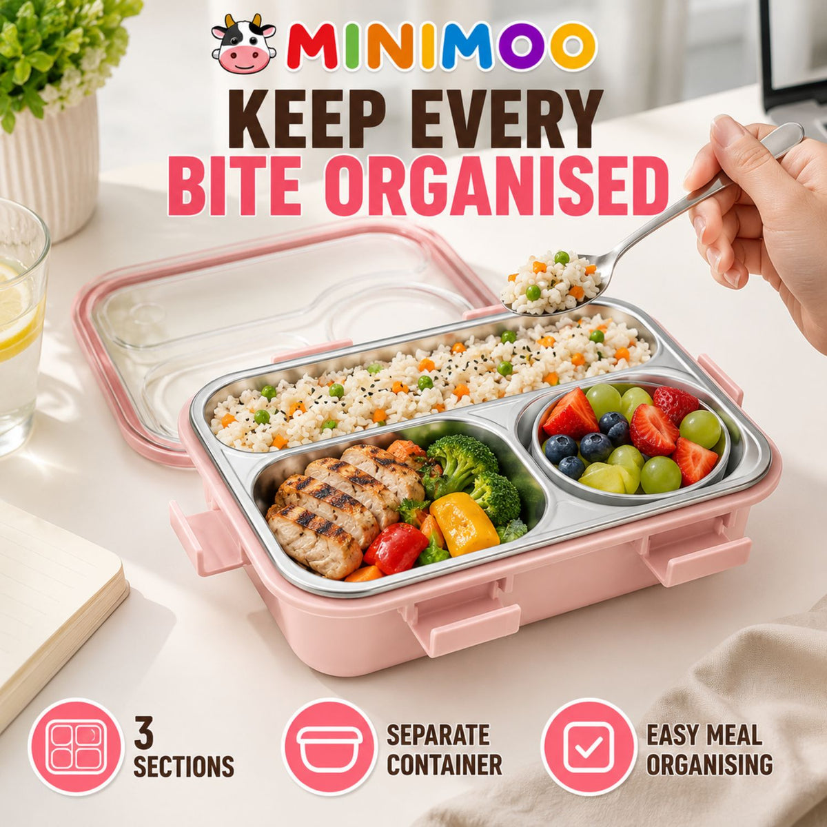Minimoo Stainless Steel Bento Lunch Box