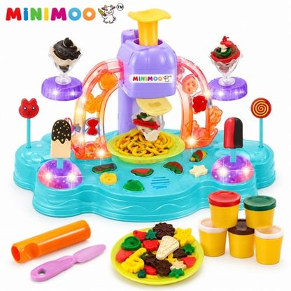Musical Ice Cream Maker Playset for Kids  Pretend Dessert Shop, Creative Role Play Toy with Music, Lights & Accessories