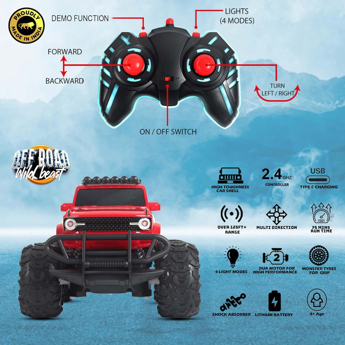 Off Roader Rechargeable Remote Control Car