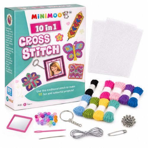 10-in-1 Cross Stitch DIY Craft Kit for Kids