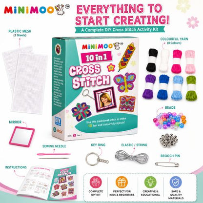 10-in-1 Cross Stitch DIY Craft Kit for Kids