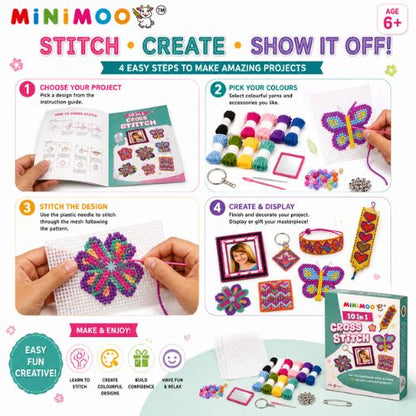 10-in-1 Cross Stitch DIY Craft Kit for Kids