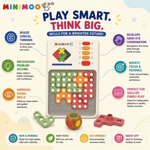 Super Blocks – Interactive Logic Puzzle & Brain Building Game for Kids  Educational Problem-Solving Toy  6+ Years