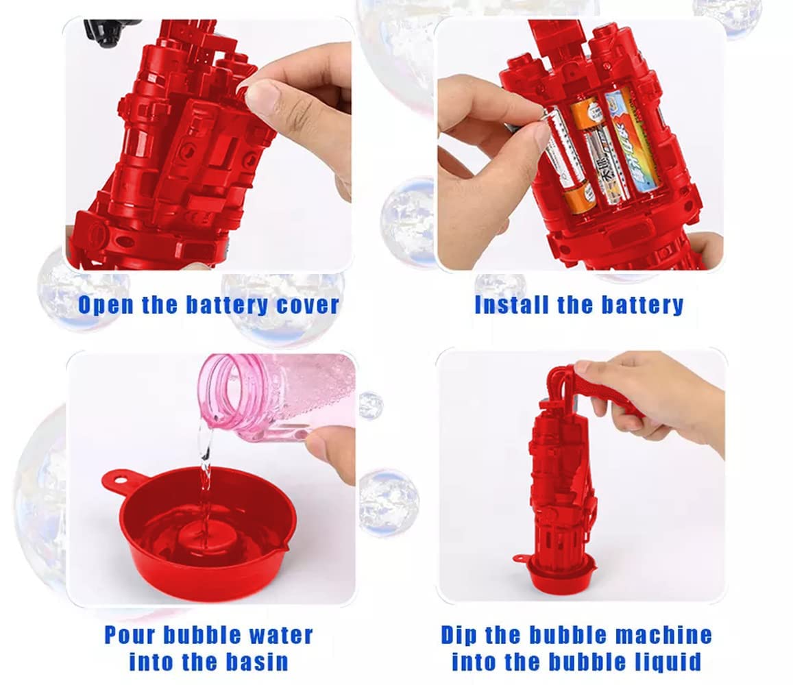 8 Hole Electric Bubbles Gun