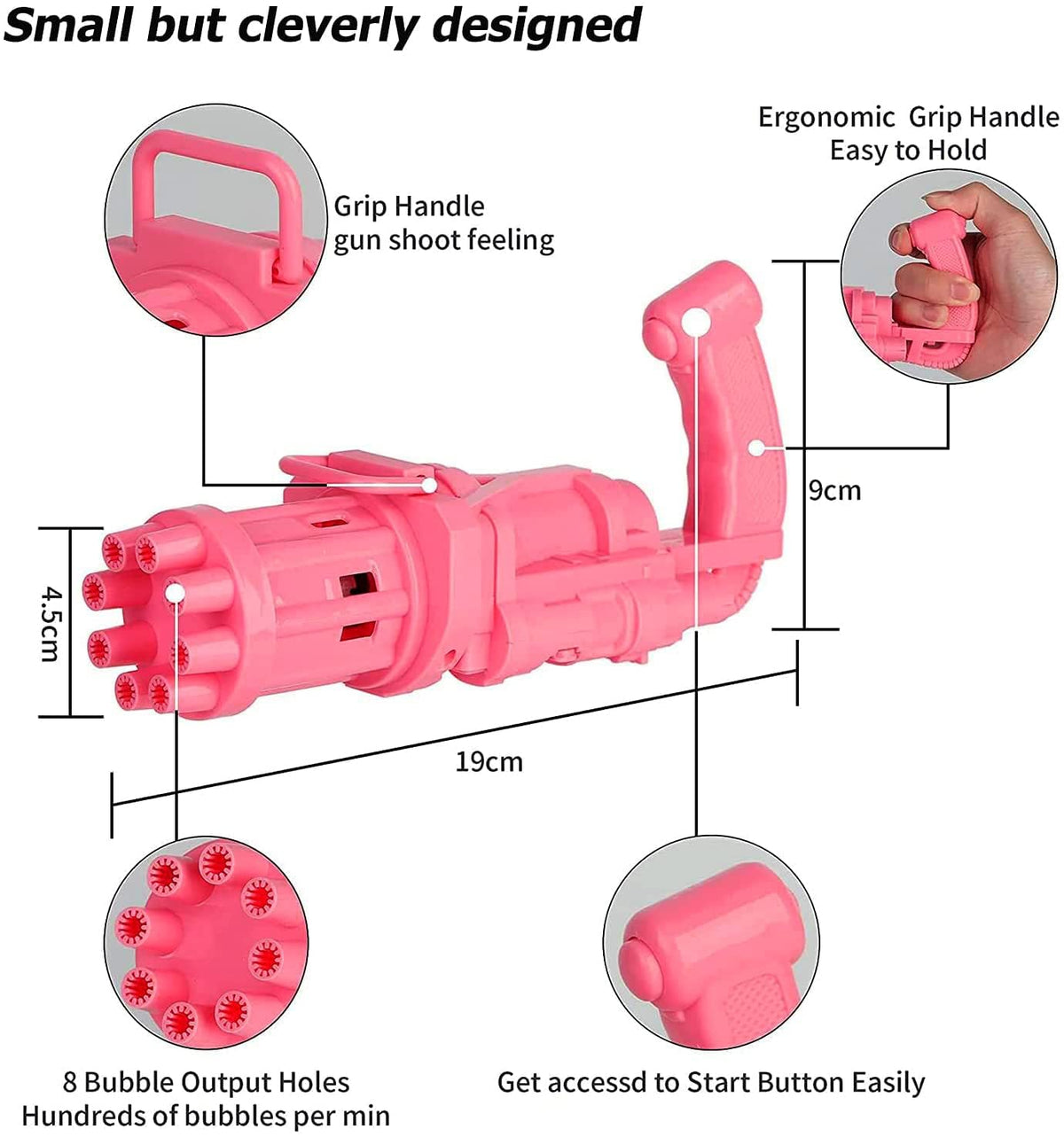 8 Hole Electric Bubbles Gun