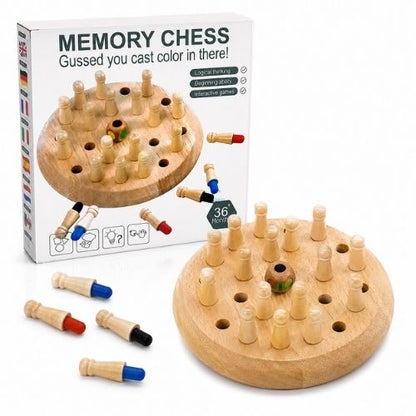 Wooden Memory Chess Game for Kids