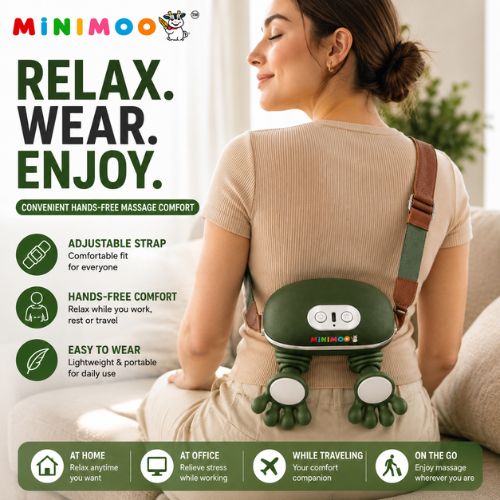 4-Hand Rechargeable Body Massager with Adjustable Strap