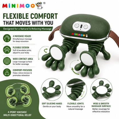 4-Hand Rechargeable Body Massager with Adjustable Strap