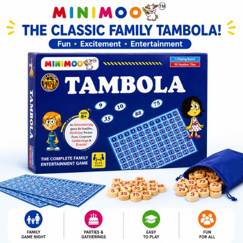 Tambola Family Game | 90 Number Tiles & Playing Board | Fun Party, Birthday & Family Game | Ages 8+