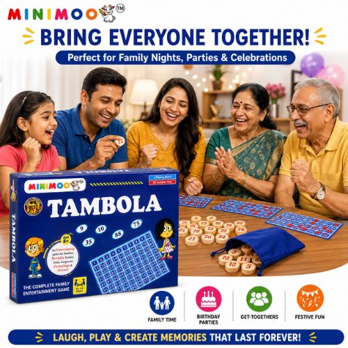 Tambola Family Game | 90 Number Tiles & Playing Board | Fun Party, Birthday & Family Game | Ages 8+